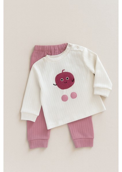 Kız Bebek Ikili Takım – Sevimli Desenli Sweatshirt ve Alt, Organik Pamuklu Rahat Günlük Set modelleri