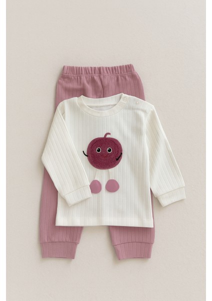 Kız Bebek Ikili Takım – Sevimli Desenli Sweatshirt ve Alt, Organik Pamuklu Rahat Günlük Set indirimleri