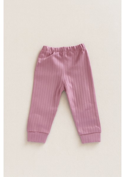 Kız Bebek Ikili Takım – Sevimli Desenli Sweatshirt ve Alt, Organik Pamuklu Rahat Günlük Set