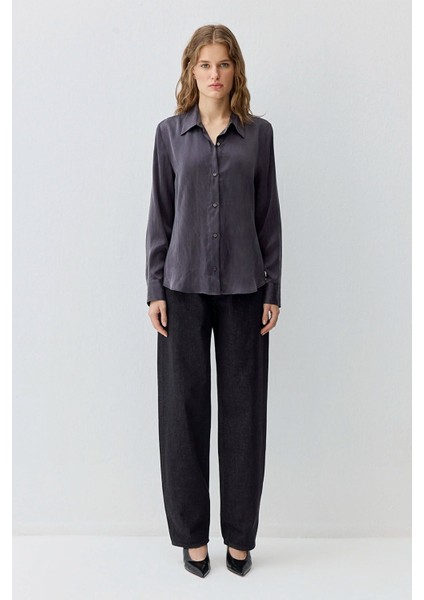 Kadın Antrasit Ipek Gömlek 1211269-70087 modelleri