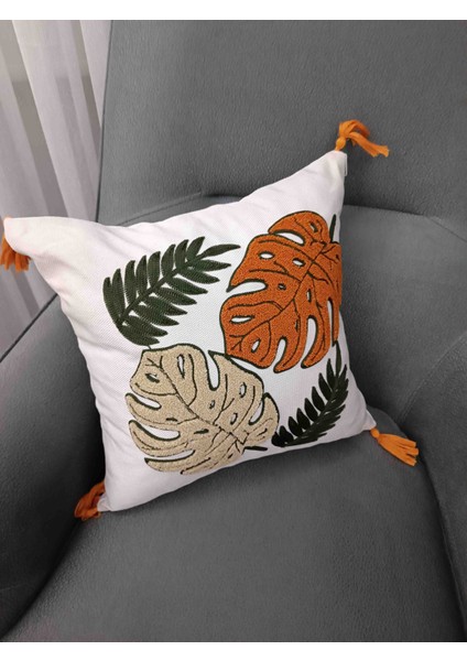 45*45 Punch Bohem Tarzi Keten Üzeri Kırlent Kılıfı ,punch Kirlent Kilifi fiyatları