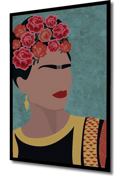 Çerçeve Görünümlü Bohem ve Renkli Portre Dekoratif Ahşap Mdf Tablo Dikdörtgen Tablo fiyatları