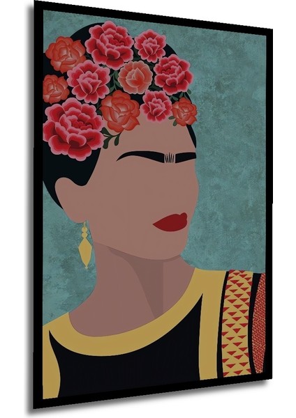 Çerçeve Görünümlü Bohem ve Renkli Portre Dekoratif Ahşap Mdf Tablo Dikdörtgen Tablo modelleri