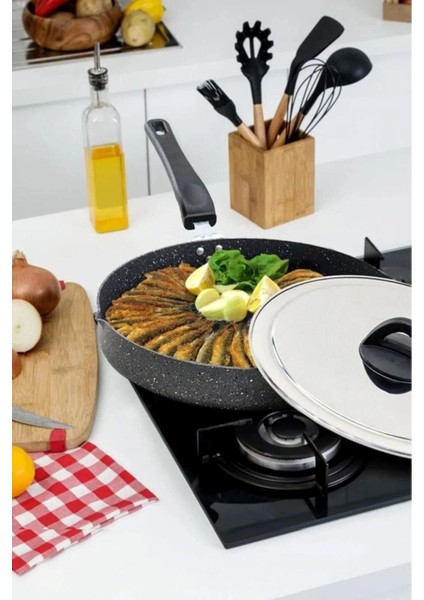 Granit Balık Tavası, Yanmaz Yapışmaz Börek Tavası 32 cm fiyatları