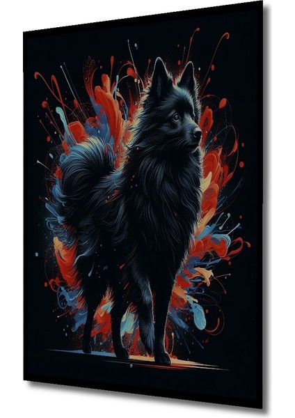 Çerçeve Görünümlü Pomeranian Sanat Soyut Ahşap Mdf Dekoratif Tablo Dikdörtgen Tablo fiyatları