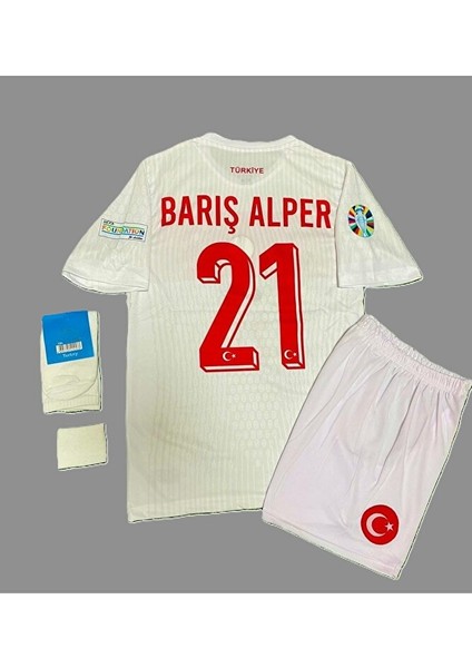 Barış Alper Türkiye Milli Takımı Euro 2024 Iç Saha Taraftar Çocuk Forması 4'lü Set