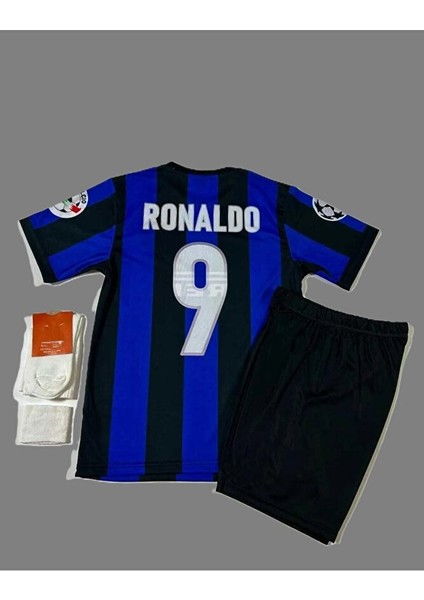 Ronaldo Nazario 98 Sezon Inter Çocuk Iç Saha Forması 4'lü Set