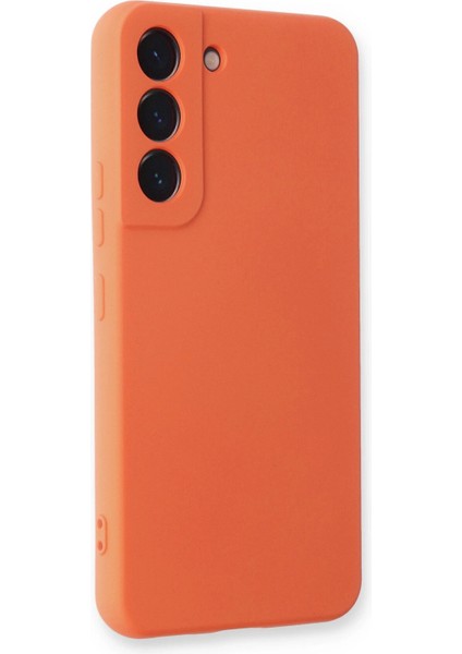 Samsung Galaxy S22 Plus Kılıf Nano Içi Kadife Silikon - Turuncu indirimleri