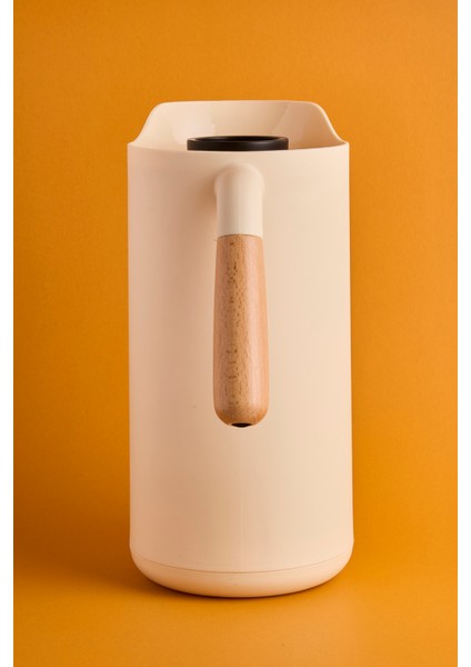 Lotus Nordic Bambu Saplı Cam Vakumlu Termos 1000 ml Krem indirimleri