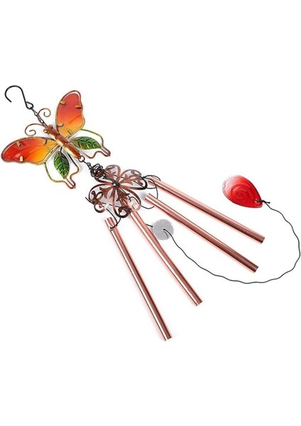 Feng Shui Kelebek Tasarımlı Cam Işlemeli Rüzgar Çanı Bahçe Balkon Dekorasyon Ürünü Yeni Ev Hediyesi fırsatları