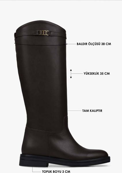 Kadın Valen Kahve Cilt Çizme modelleri