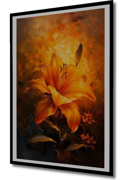 Çerçeve Görünümlü Büyüleyici Zambak Baharı Ahşap Mdf Dekoratif Tablo Dikdörtgen Tablo fiyatları