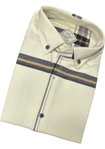 Iki Cepli Kapaklı Klasik %100 Cotton Uzun Kollu Terletmeyen Kışlık Flanel Kumaş Siyah Gömlek (Regular Kalıp) fiyatları