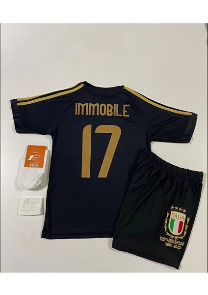 Italya 125.YIL Ciro Immobile Çocuk Forması 4'lü Set (Black) modelleri