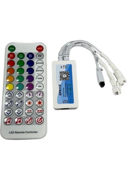 WS2811-WS2812 Adreslenebilir Argb Pixel LED Kontrol Cihazı SP611E Bluetooth Müzik Denetleyicisi