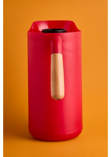 Lotus Nordic Bambu Saplı Cam Vakumlu Termos 1000 ml Kırmızı modelleri