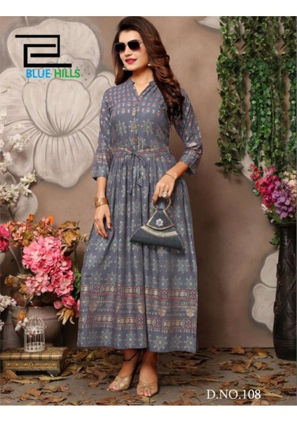 Hint Etnik Desen Elbise