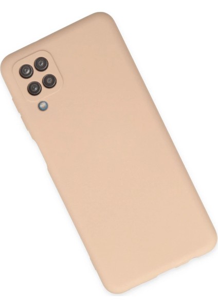 Samsung Galaxy A12 Kılıf Nano içi Kadife Silikon - Pudra