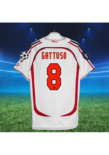 Gattuso 2007 Sezonu Efsane Nostalji Yetişkin Milan Forması