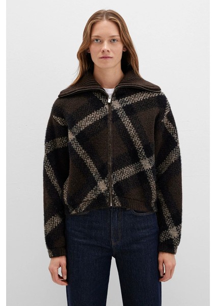 Kadın Baklava Desenli Kahverengi Hırka 1710794-87537 modelleri