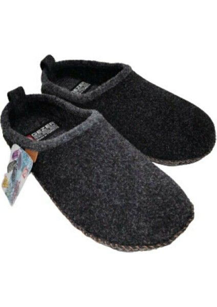 13653 Siyah Erkek Keçe Ev Terliği Ses Yapmaz ve Kaymaz Tabanlı fiyatları