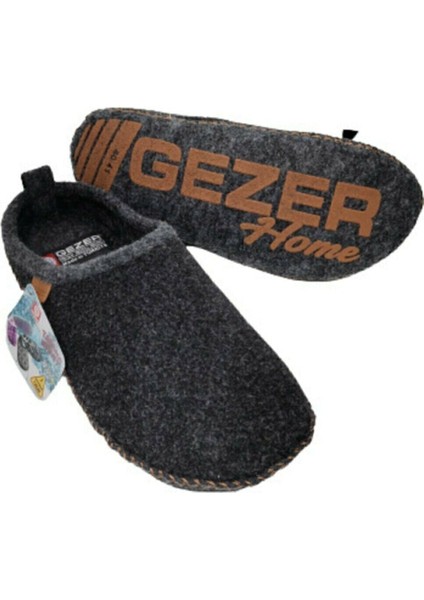 13653 Siyah Erkek Keçe Ev Terliği Ses Yapmaz ve Kaymaz Tabanlı modelleri