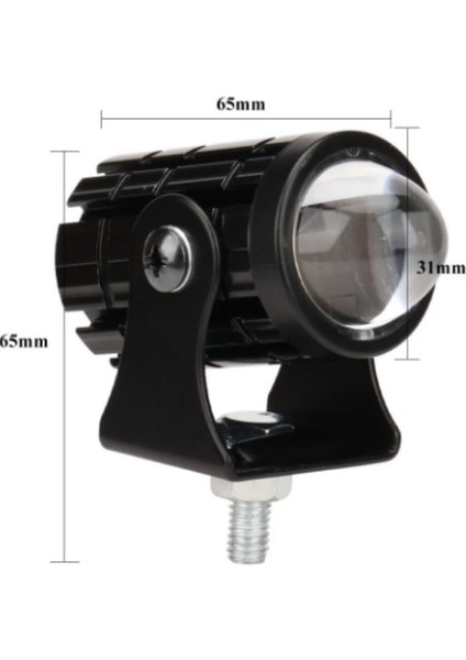 Motosiklet Sis Far 8-80V Beyaz-Sarı Çift Renk IP67 Off Road 4x4 Suv Atv Tekne Scooter Far 1 Adet