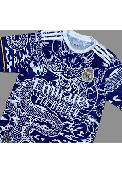 R,e,a,l, M,a,d,r,i,d, Özel Dragon Tasarımlı Lacivert Yetişkin Isimsiz FORMASI76454658564