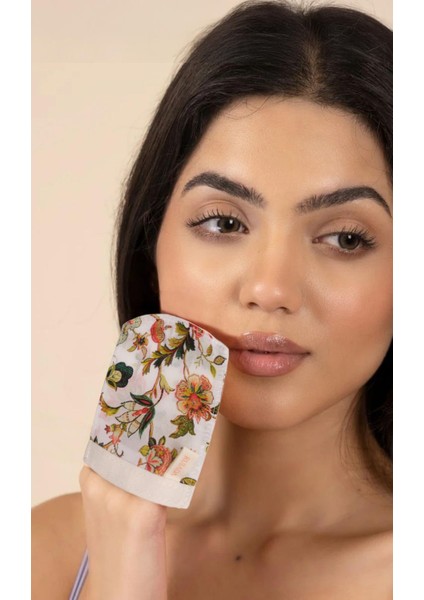 Flowers Series +50 Factor Yüz Kesesi %100 Floş Ipek (Blue) fiyatları