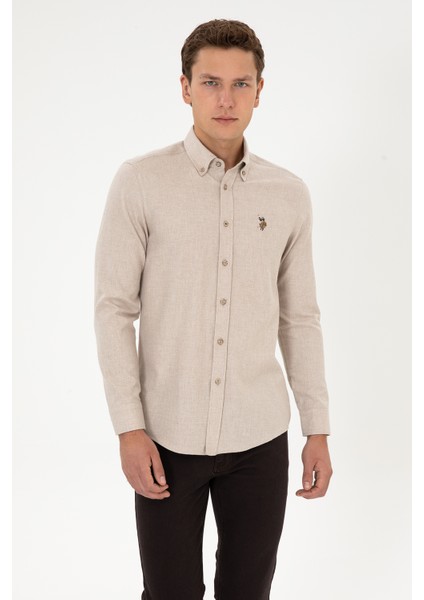 Erkek Koyu Bej Gömlek Basic 50307686-VR088 modelleri