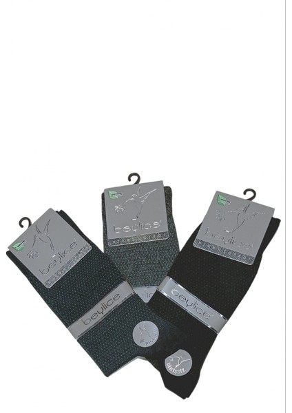 Beylice Desenli Bambu Dikişsiz Erkek Çorabı -Sıkmayan Lastik- Tavşan Kulağı Kavrayan Topuk 12 Adet fiyatları