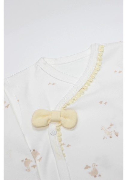 Bistyle 3'lü Zıbın Takım Welcome Baby Duck 13104 Sarı-Ekru fiyatları