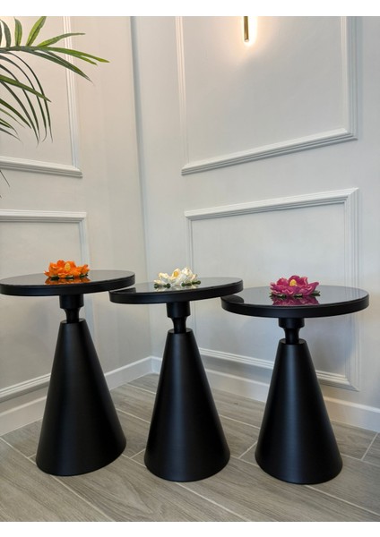 3 Lü Class Siyah Aynalı Sehpa fiyatları