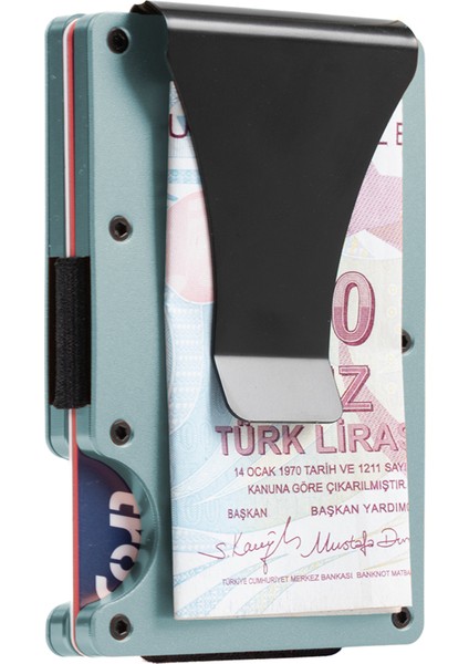 Minimalist Cüzdan & Kartlık - Erkek Kartlık | RFID Korumalı Alüminyum Kartlık | Gray