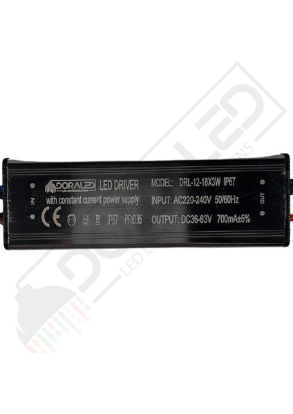 12-18X3W 700MA 36-63V Power LED Driver IP67 Power LED Sürücü indirimleri