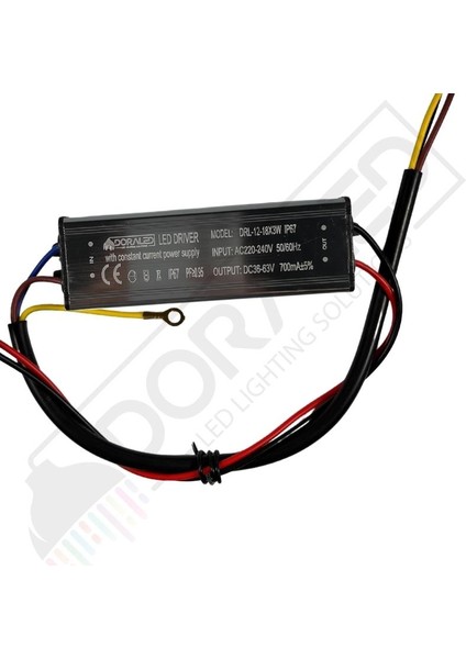 12-18X3W 700MA 36-63V Power LED Driver IP67 Power LED Sürücü
