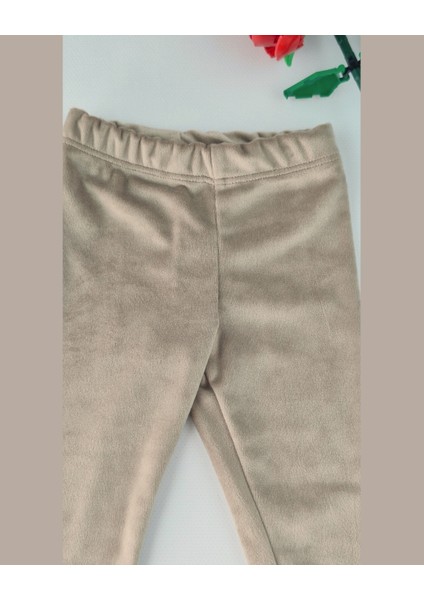 Bebek Kadife Takım - Kız Bebek Volanlı Yaka Alt Üst Takım - 9-12 Ay, 12-18 Ay, 1-2 Yaş, 2-3 Yaş