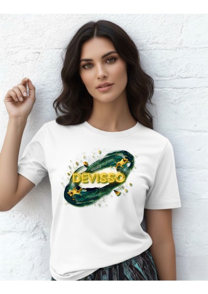 Devısso Traders Devısso Gold - Traders, Borsaci Kadın Beyaz T-Shirt