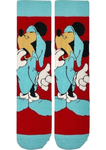 Pijamalı Mıckey Soket Çorap