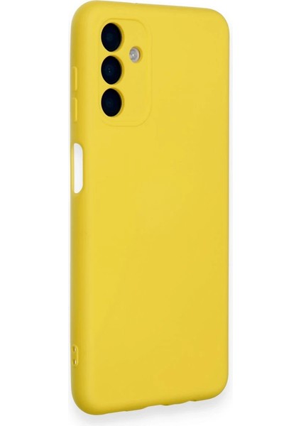 Samsung Galaxy A14 4g Kılıf Nano Içi Kadife Silikon - Sarı