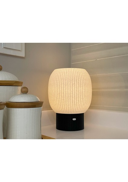 Dekoratif Ambiyans Şarj Edilebilir Sensörlü Abajur, Modern Masa ve Gece Lambası