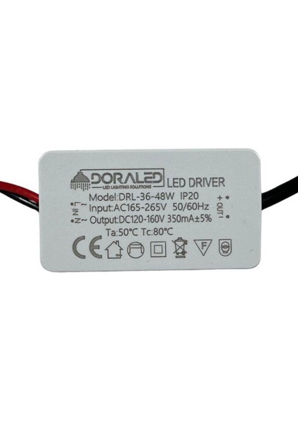40-50W 350MA 130-160V Power LED Driver IP20 Power LED Sürücü indirimleri