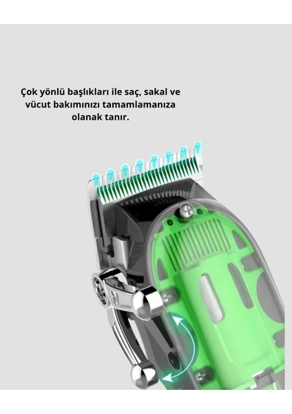 Şarjlı Islak & Kuru Tıraş Makinesi – Saç, Sakal, Burun ve Vücut Için 4’ü 1 Arada Set fırsatları