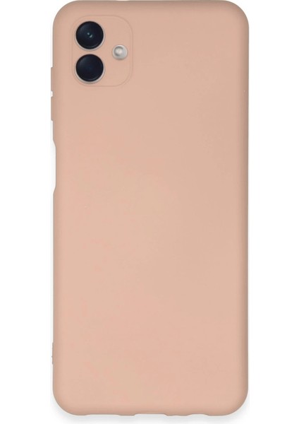 Samsung Galaxy A04E Kılıf Nano içi Kadife Silikon - Pudra