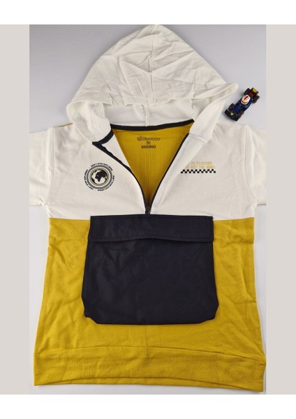 Çocuk Sweatshirt – Renk Bloklu, Kapüşonlu, Fermuarlı 9-12 Yaş fırsatları