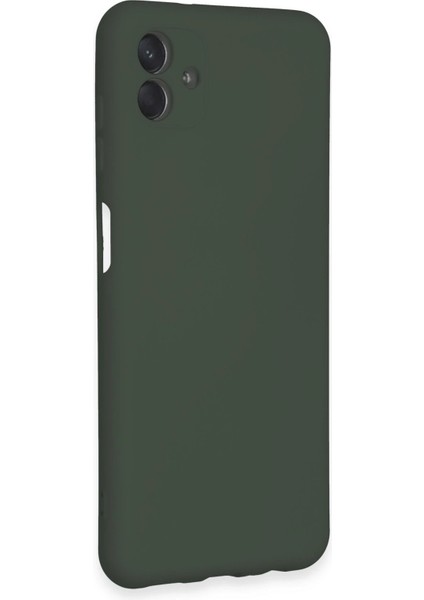Samsung Galaxy A04E Kılıf Nano Içi Kadife Silikon - Koyu Yeşil