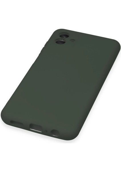 Samsung Galaxy A04E Kılıf Nano Içi Kadife Silikon - Koyu Yeşil