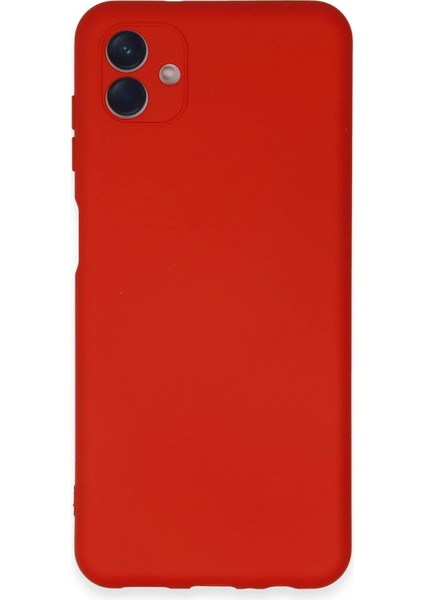 Samsung Galaxy A04E Kılıf Nano Içi Kadife Silikon - Kırmızı