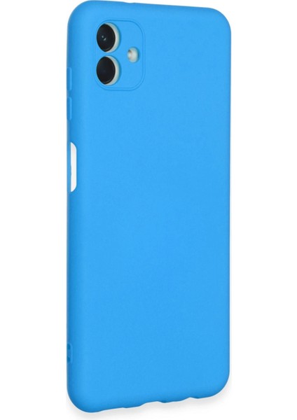 Samsung Galaxy A04E Kılıf Nano Içi Kadife Silikon - Mavi