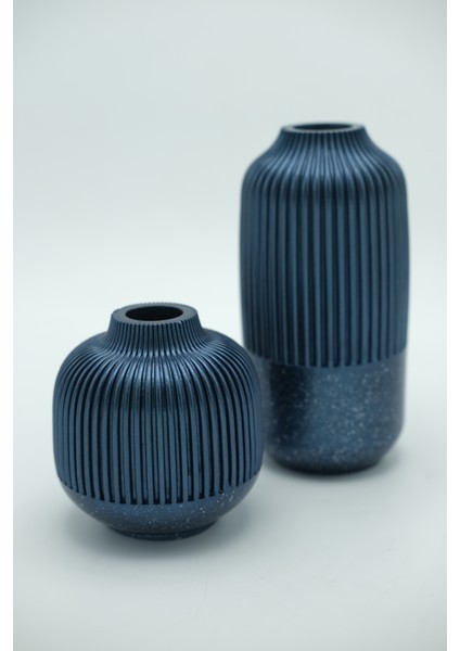 Çiçek Derinliği 3cm Dekoratif Aura Vazo Seti 15CM&9CM | Galaktik Gece | modelleri